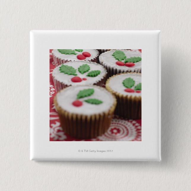 Christmas cupcakes button (Front)
