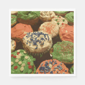 Christmas Cupcakes with Sprinkles Napkins