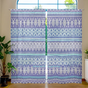 Christmas curtains with winter designs