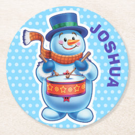 Christmas custom coaster Snowman winter wonderland