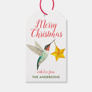 Christmas Custom Hummingbird Gift Tags