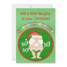 Christmas Custom Naughty Santa Party Invitation