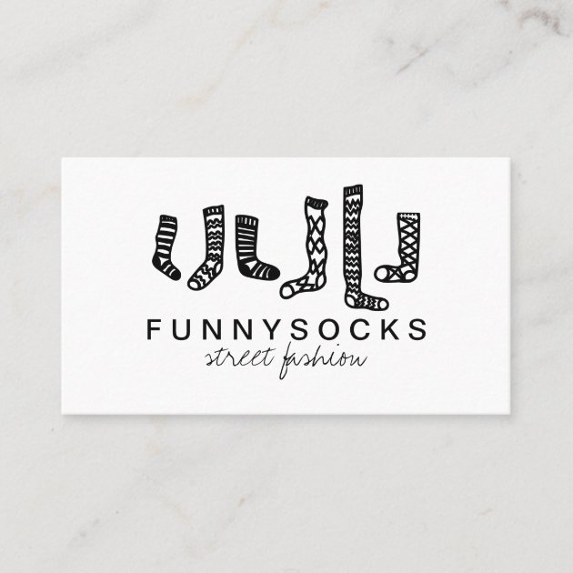 Christmas Custom Store Sock Business Card