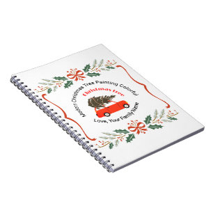 Christmas Custom Text Personalized Holiday Design Notebook