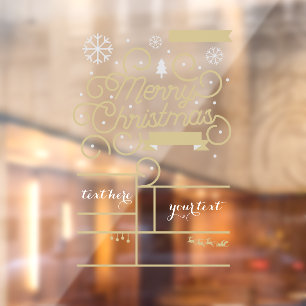 Christmas Custom Text  Window Decals