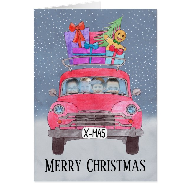 Christmas customizable photo card (Front)