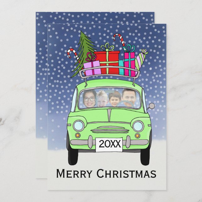 Christmas customizable photo card (Front/Back)