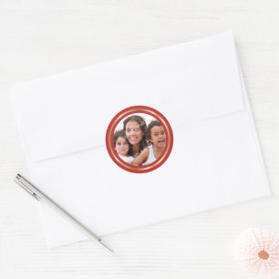 Christmas Customizable Photo Classic Round Sticker