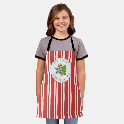 Christmas Cute Baking Whimsical Colorful Cookies Apron