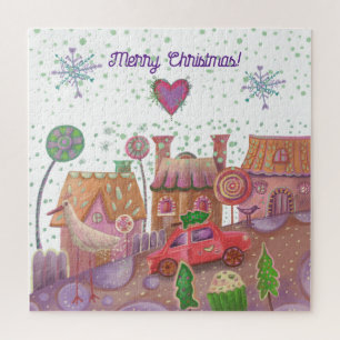 christmas cute car jigsaw puzzle
