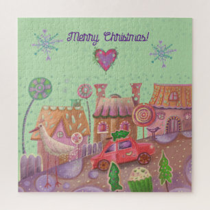 christmas cute car jigsaw puzzle