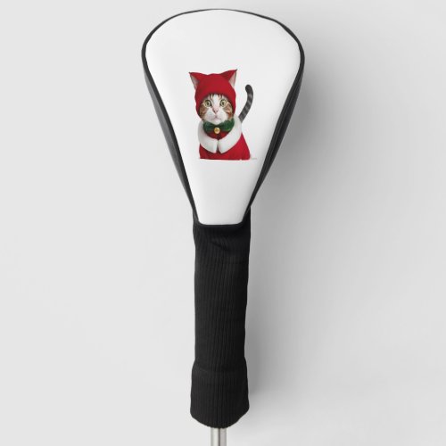 Christmas cute cat Classic T_Shirt Golf Head Cover