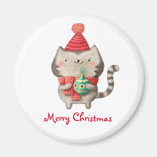 Christmas Cute Cat Magnet (Front)