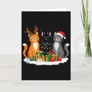 Christmas Cute Cats &amp; Kittens With Santa Hat,  Card