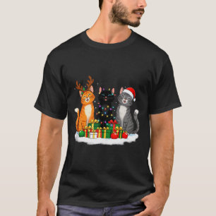 Christmas Cute Cats & Kittens With Santa Hat, T-Shirt
