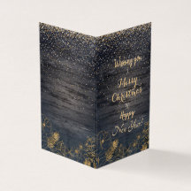 Christmas cute confetti and golden floral design