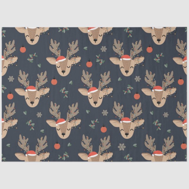Christmas Cute Deer Series Design 4 Tissue Paper (Front)