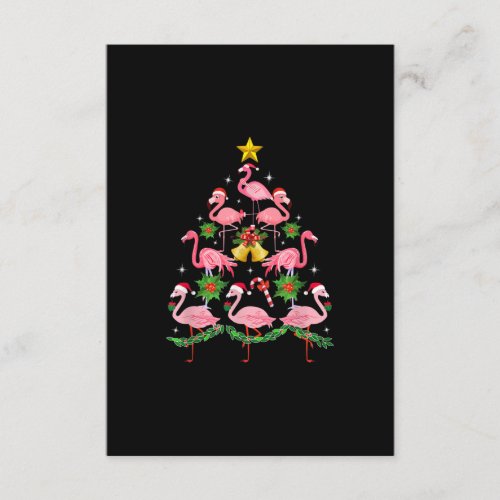 Christmas _ Cute Flamingo Christmas Tree Enclosure Card