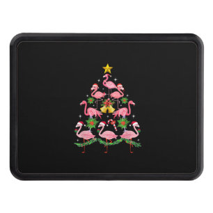 Christmas - Cute Flamingo Christmas Tree Hitch Cover