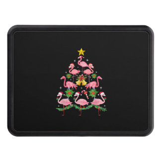 Christmas - Cute Flamingo Christmas Tree Hitch Cover