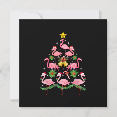 Christmas _ Cute Flamingo Christmas Tree Invitation