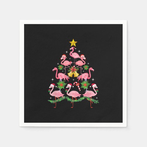 Christmas _ Cute Flamingo Christmas Tree Napkins