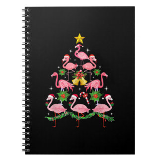 Christmas - Cute Flamingo Christmas Tree Notebook