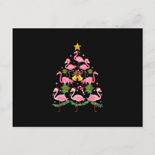 Christmas _ Cute Flamingo Christmas Tree Postcard
