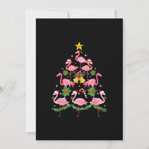 Christmas _ Cute Flamingo Christmas Tree Thank You Card