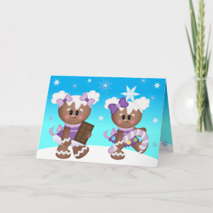 Christmas Cute Funny Gingerbread Icing Chocolate Holiday Card
