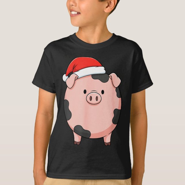 Christmas Cute G Round Nk G Holiday Art  T-Shirt (Front)
