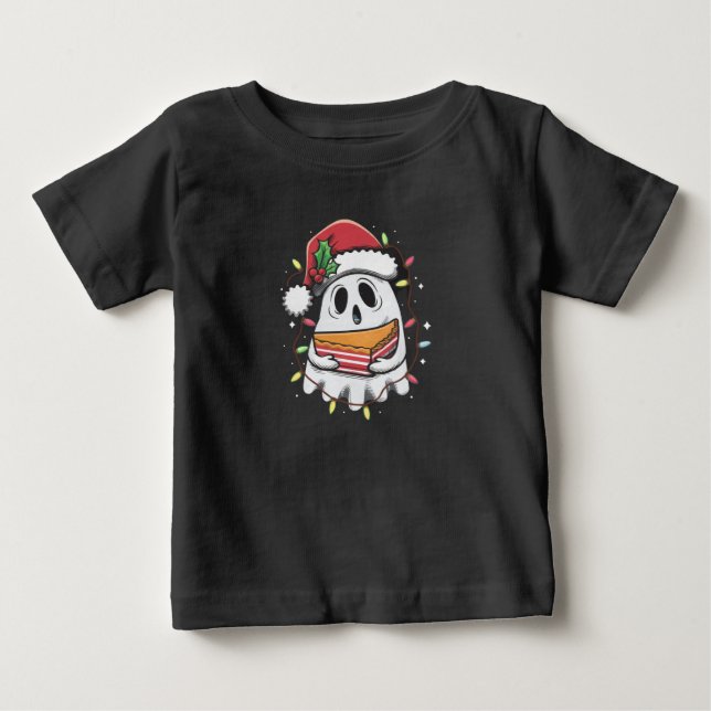 Christmas Cute Ghost Santa Party Xmas Holiday  Baby T-Shirt (Front)