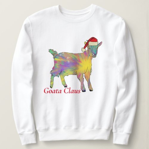 Christmas Cute Goat a Claus Sweatshirt