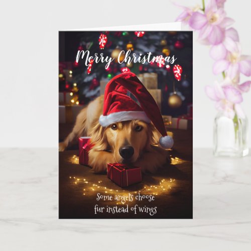 Christmas Cute Golden Retriever Dog Card
