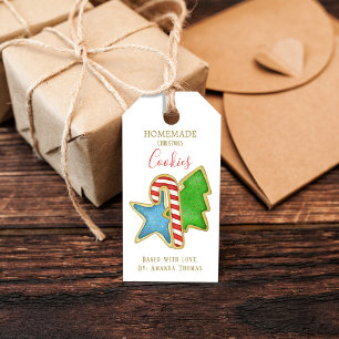 Christmas Cute Homemade with Love Cookies Gift Tags