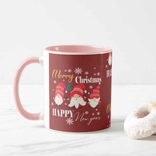 Christmas cute little red dwarfs   mug