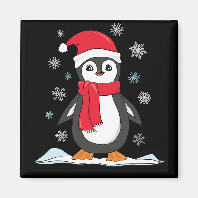 Christmas Cute Penguin Magnet (Front)