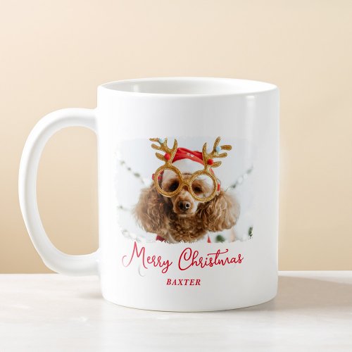 Christmas Cute Pet Funny Puppy Naughty Dog Photo Coffee Mug