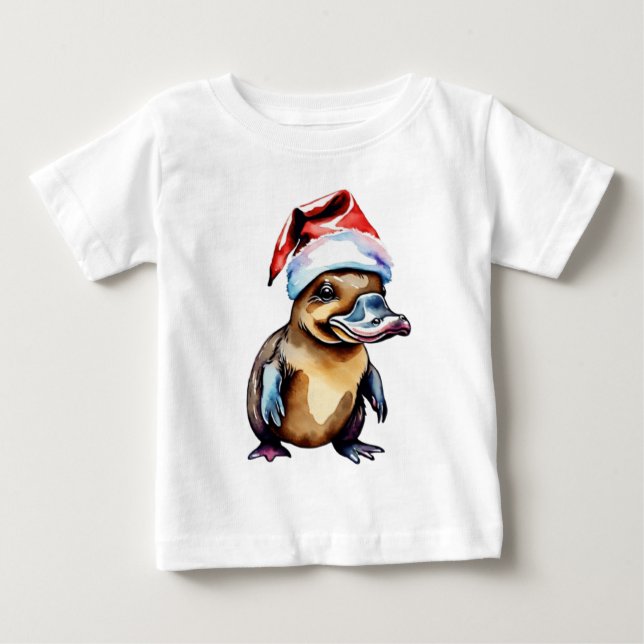 Christmas cute platypus baby T-Shirt (Front)