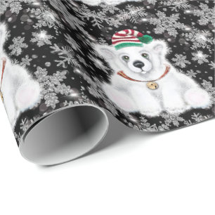 Christmas cute polar bear cub, Santa bear cub Wrapping Paper