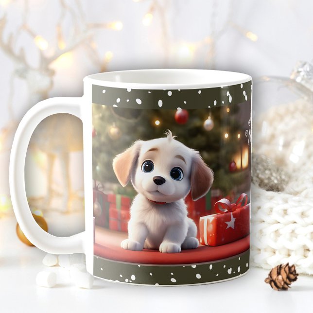 Christmas Cute Puppy Dog Lover Name Mug (Christmas Cute Puppy Dog Lover Name Mug)