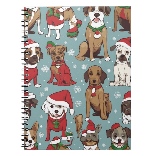 Christmas cute puppy notebook (Front)
