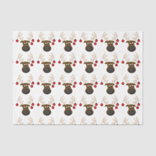 Christmas Cute Reindeer Decoupage Set Tissue Paper