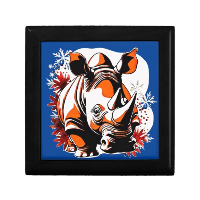 Christmas cute rhino gift box (Front)