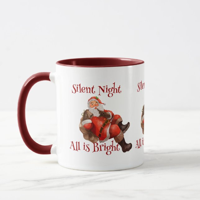 Christmas Cute Santa Claus Funny Jolly Mug (Left)