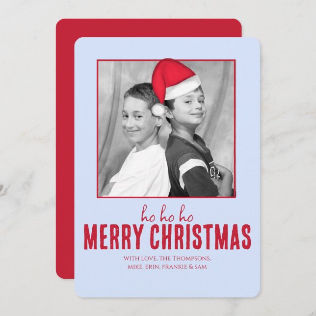 Christmas Cute Santa Hat (movable) Whimsical Fun Invitation (Front/Back)