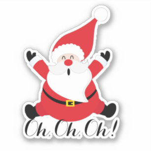 Christmas Cute Santa ID854  Sticker