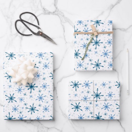 Christmas cute scandi pattern wrapping paper sheets