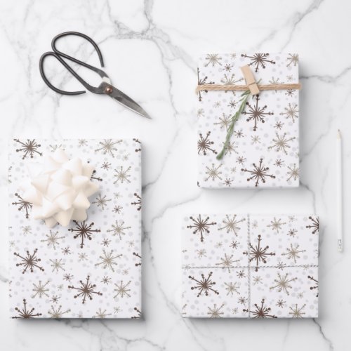 Christmas cute scandi pattern wrapping paper sheets