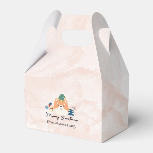 Christmas cute Shiba dog personalize gift box (Front Side)